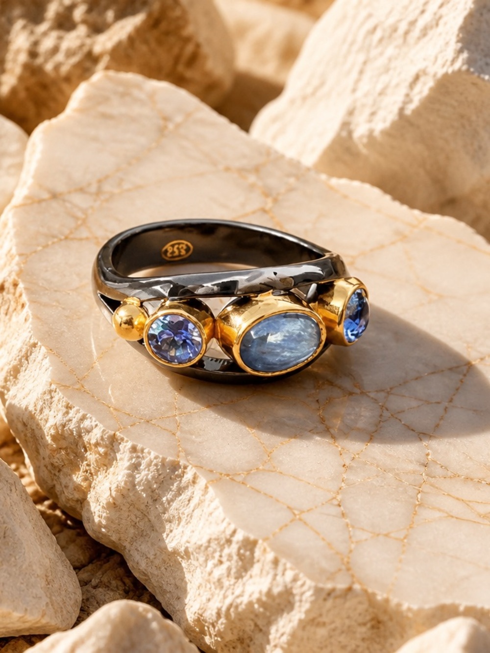 NEW! Kyanite & Topaz Ring - Picture 7 of 8